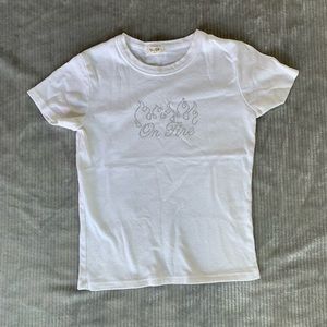 Brandy Melville embroidered top